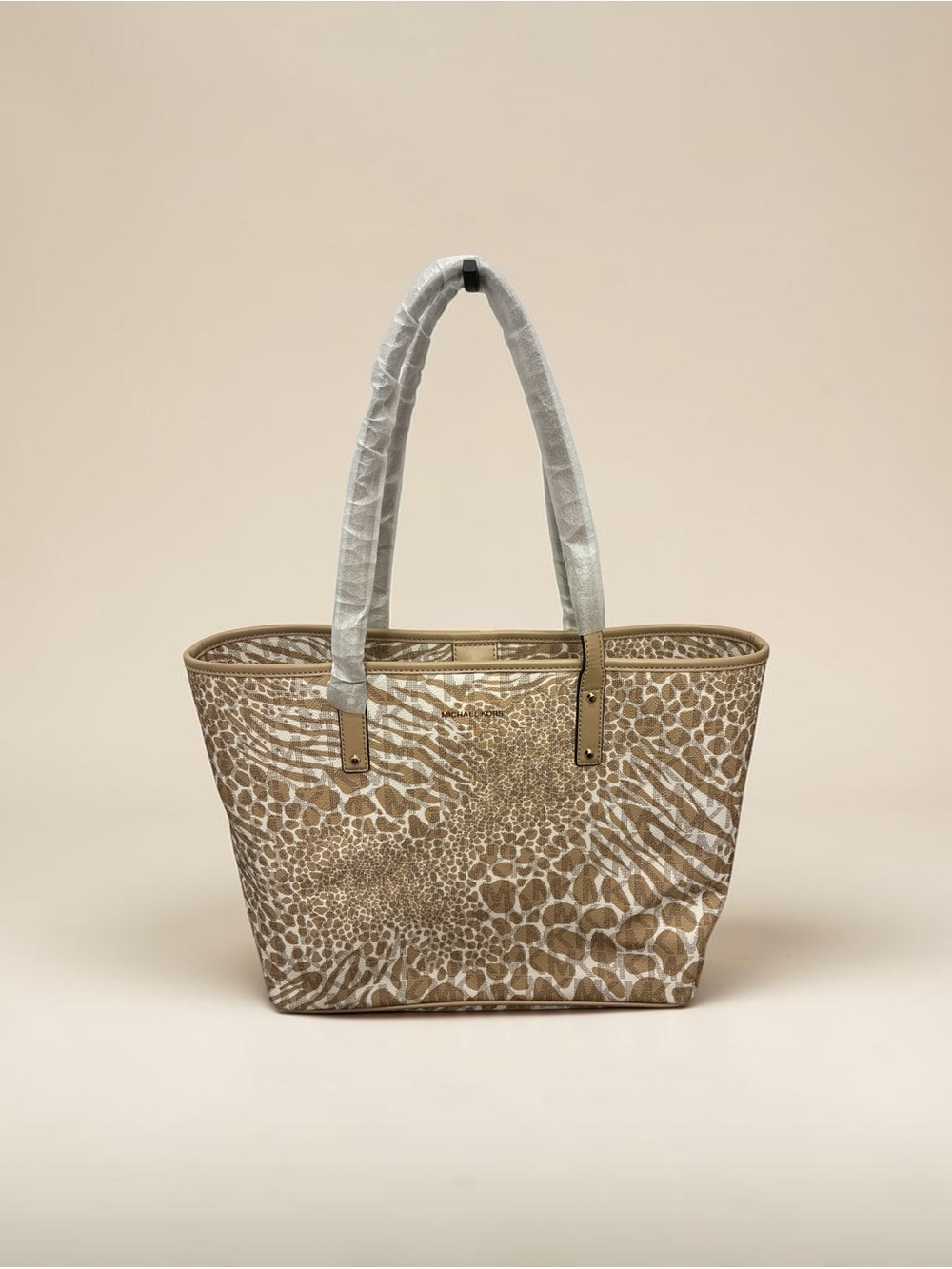Michael Kors Carter Large Open Tote Camel Multi Animal Print NWT - Picture 2 of 5